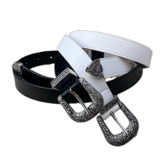 CARVED LEATHER BELT