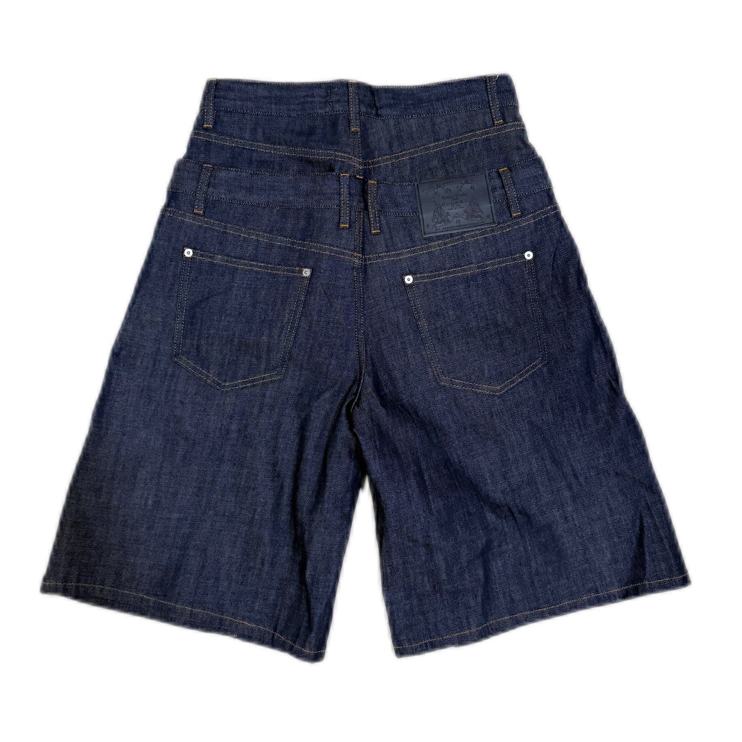 DOUBLE WAISTBAND RAW DENIM JORTS