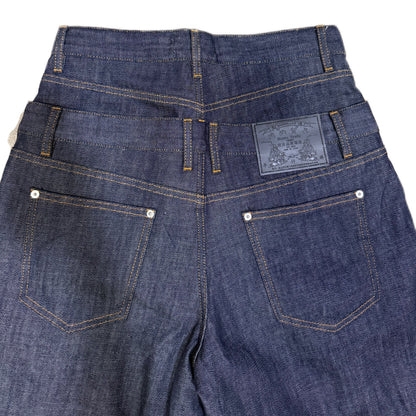 DOUBLE WAISTBAND RAW DENIM JORTS
