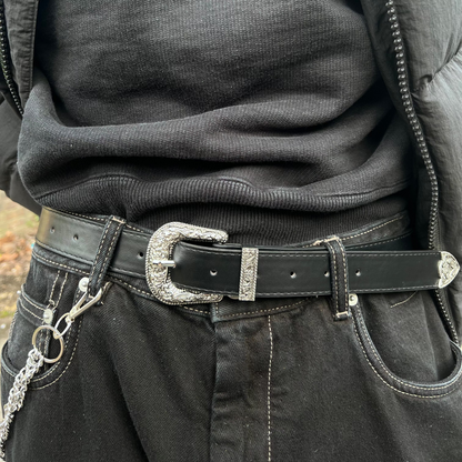 CARVED LEATHER BELT