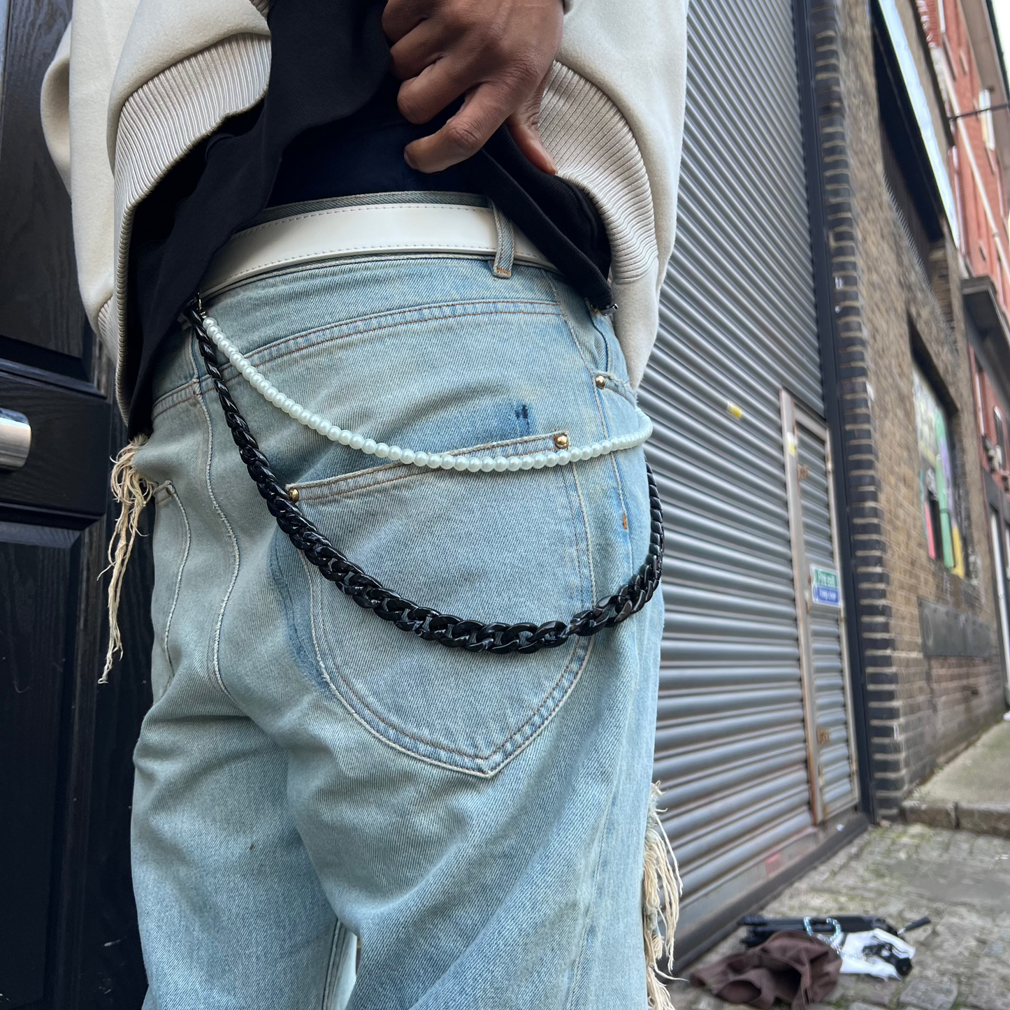 CUBAN PEARL WALLET CHAIN