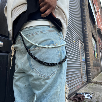 CUBAN PEARL WALLET CHAIN