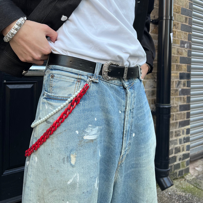 CUBAN PEARL WALLET CHAIN