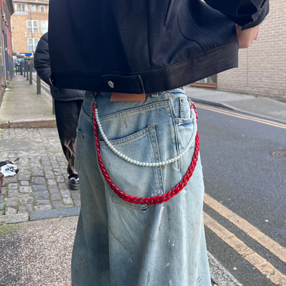 CUBAN PEARL WALLET CHAIN