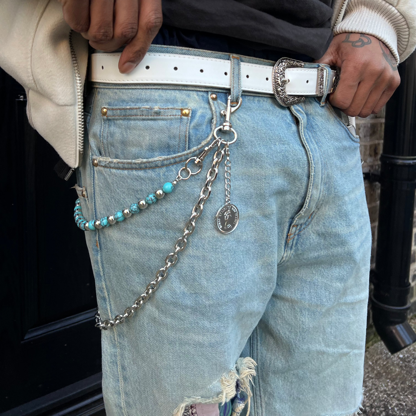 TURQUOISE WALLET CHAIN