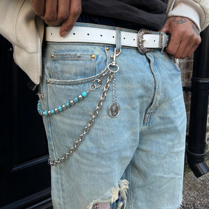 TURQUOISE WALLET CHAIN