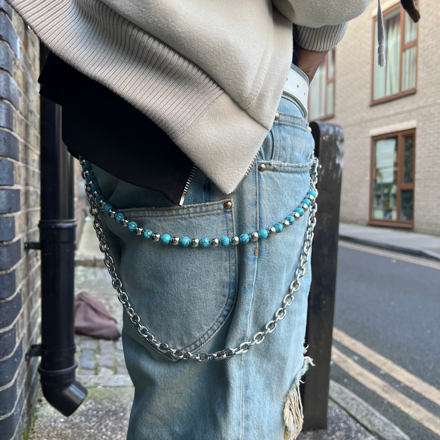 TURQUOISE WALLET CHAIN