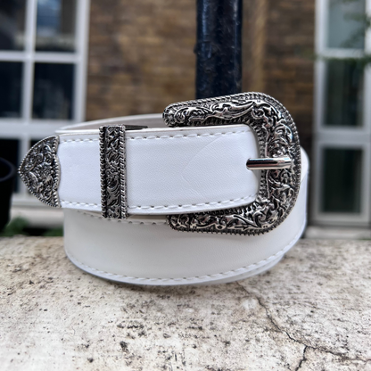 CARVED LEATHER BELT