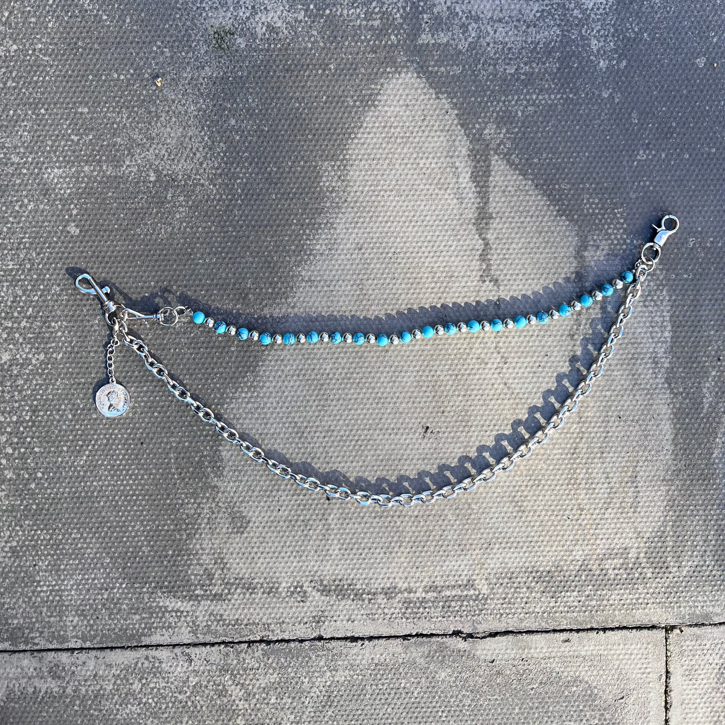 TURQUOISE WALLET CHAIN