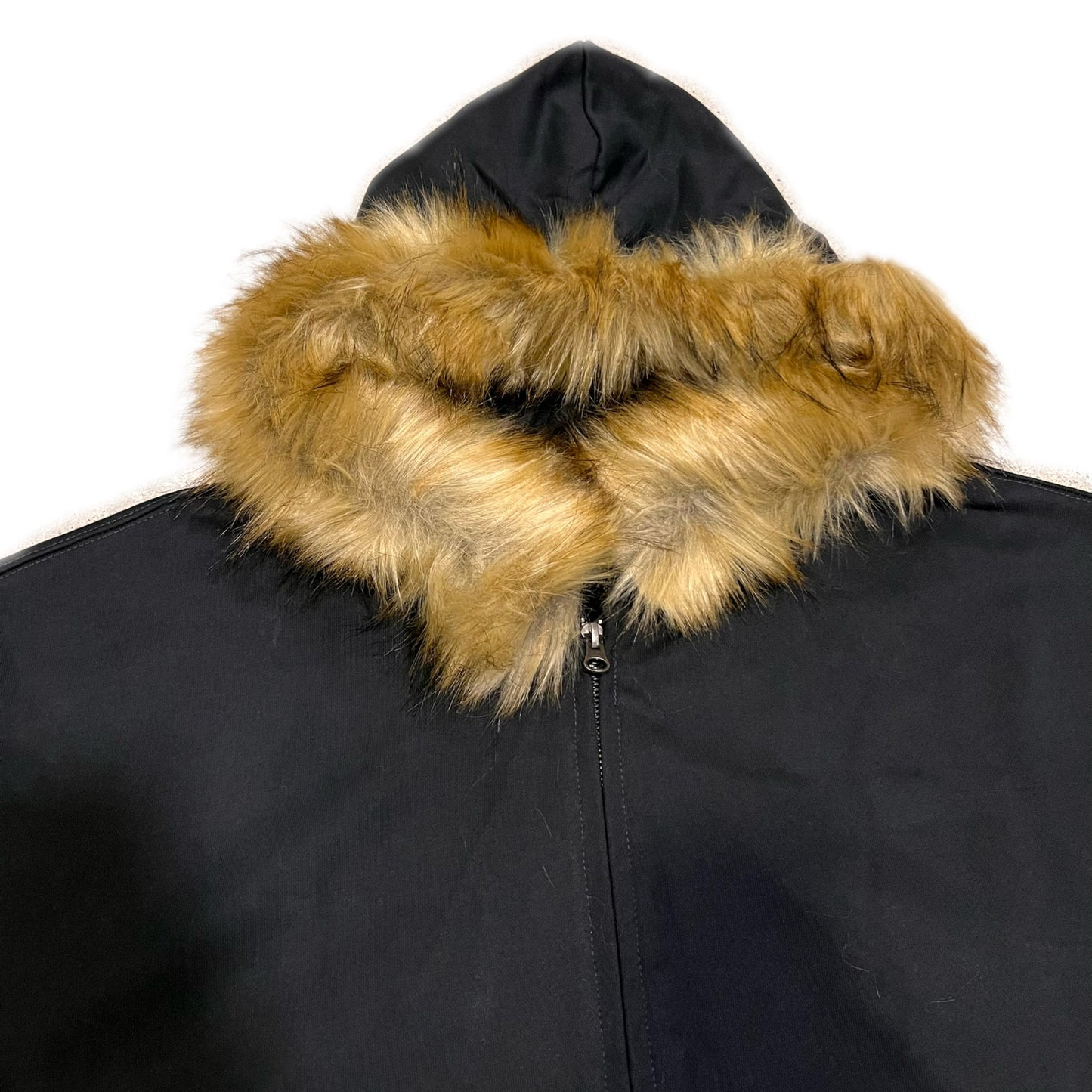 FUR ZIP-UP HOODIE