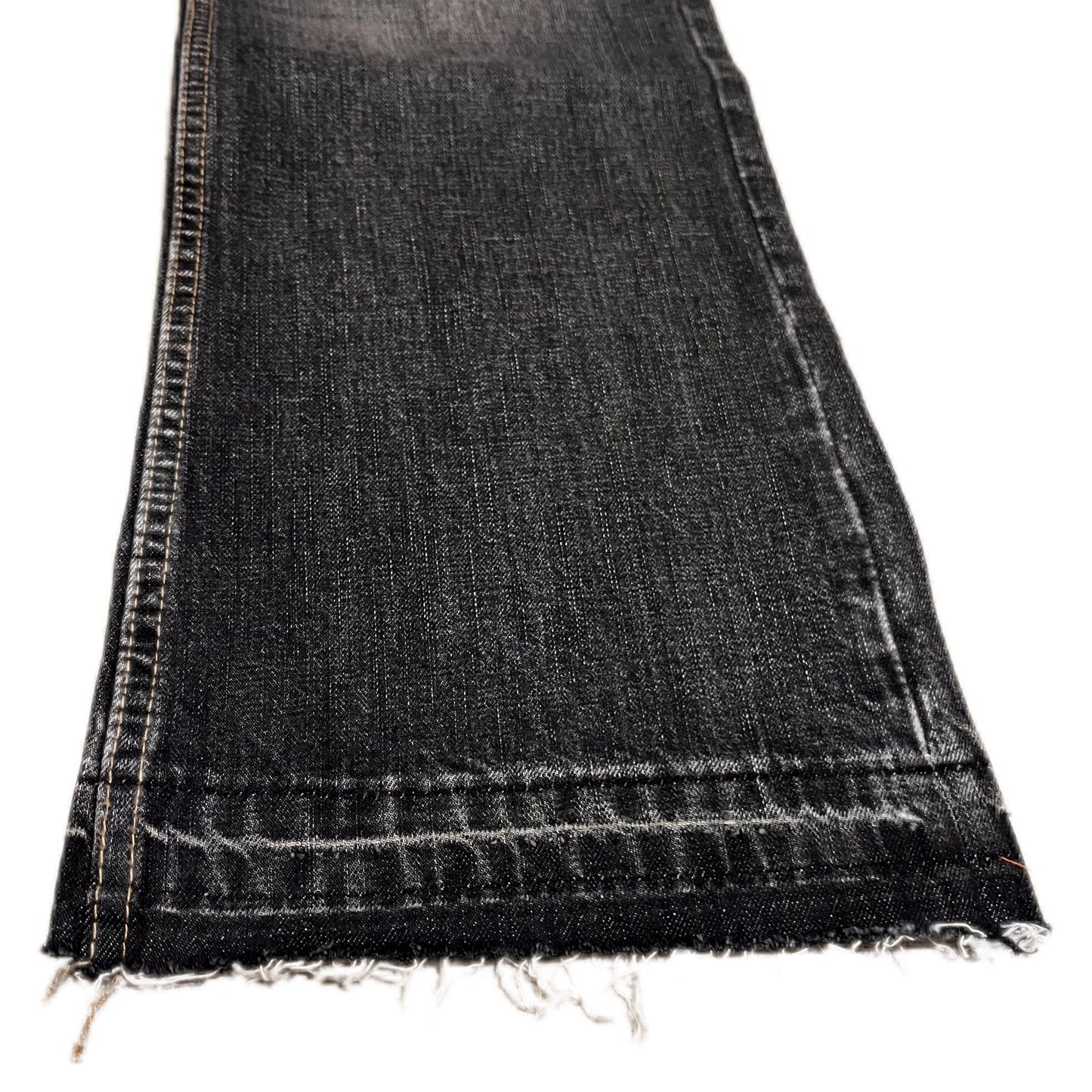 WASHED FLARED RAW-EDGE JEANS